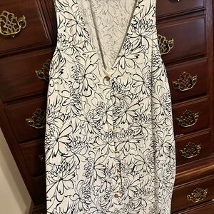 Old Navy Black and White Floral Dress